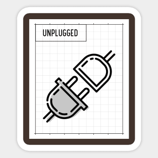 Unplugged Sticker